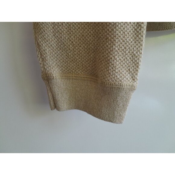 Vtg Tommy Bahama Quarter Zip Comfy Winter Textured Dad Sz XL Polo Sweater Khaki - Picture 4 of 9